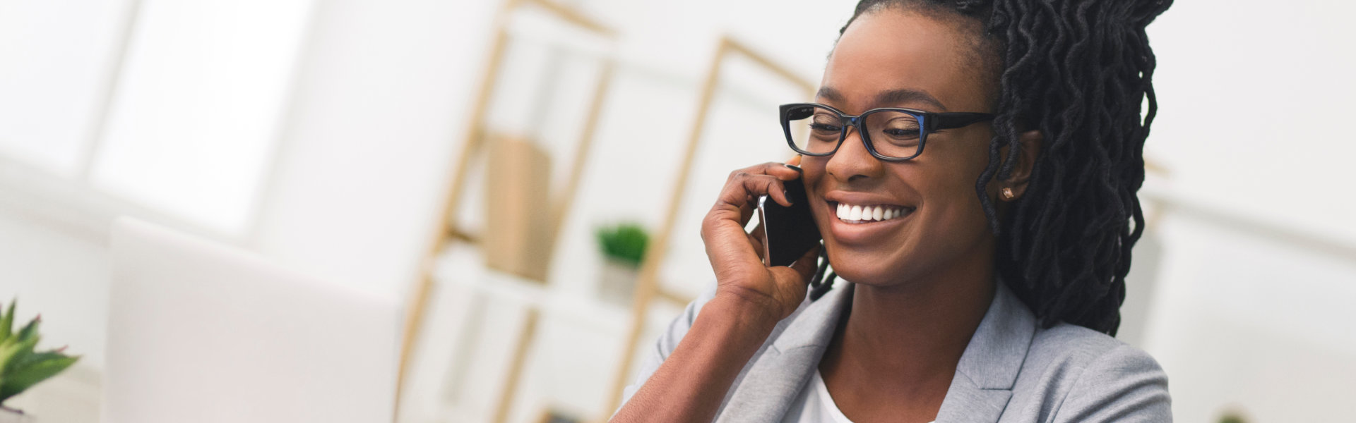 woman taking a call